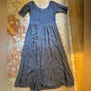 Natural Life Daisy Tiered Midi Dress EUC L/XL